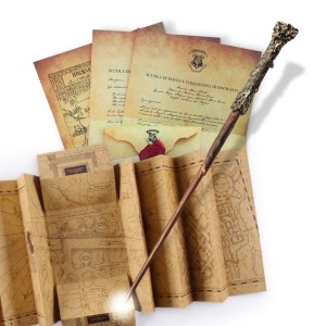 Admission Letter + Wand + Marauder's Map - Harry Potter Gadget