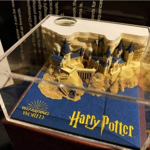 Block Notes Harry Potter castello di Hogwarts con luci