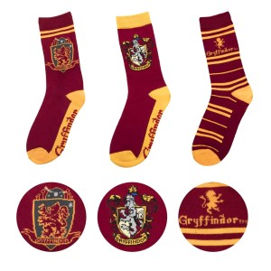 3 pairs of Gryffindor long socks set