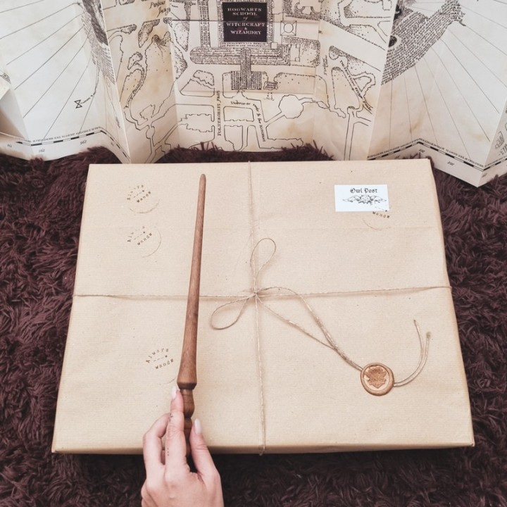Mystery Wand box: handcrafted wooden...