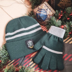 Harry Potter Offizieller Slytherin-Hut und Handschuhe
