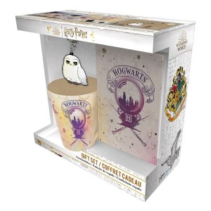 Set Harry Potter tazza Amortentia agenda Hogwarts e portachiavi Edvige