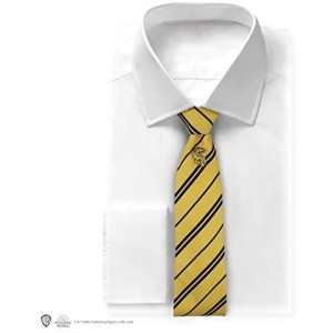 Harry Potter Cravatta Deluxe Tassorosso con spilla
