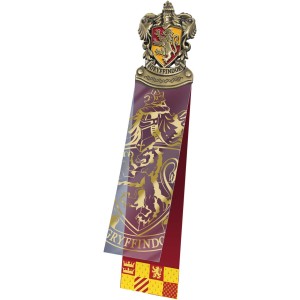 Das Lesezeichen mit dekorierten Wappen des Hauses, Noble Collection: Gryffindor, Slytherin, Hufflepuff und Ravenclaw Hogwarts