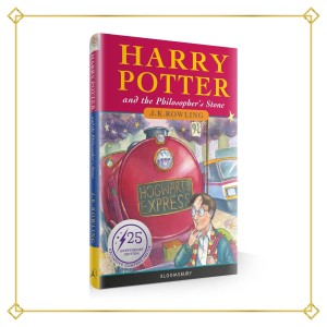 Libro Harry Potter and the Philosopher Stone edizione 25 anniversario firmato da Thomas Taylor