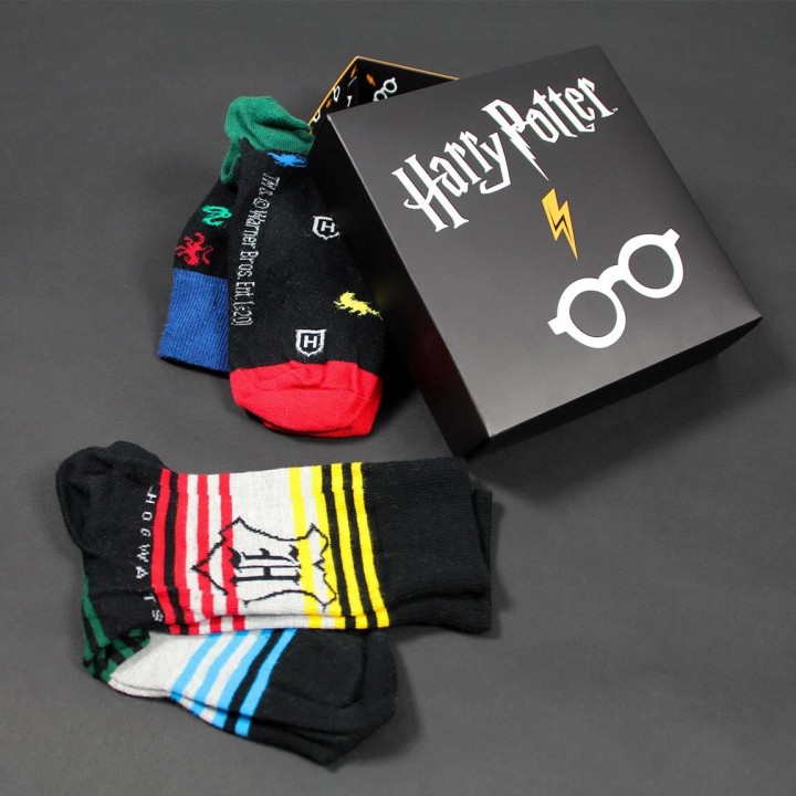 Vestiti Harry Potter  Set regalo 3 Paia di calzini misura 35/41