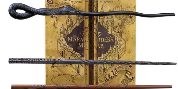 Harry Potter Espositore Bacchette Mappa del Malandrino | Collezione The Noble Collection